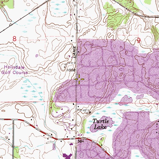 Topographic Map of Ascension Lutheran Church, MN