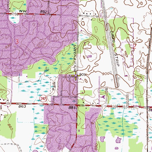 Topographic Map of Chapel Hill Church, MN