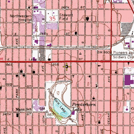 Topographic Map of Christ Church International, MN