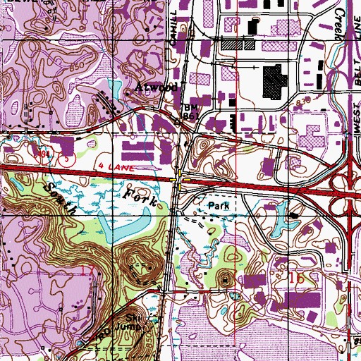Topographic Map of Interchange 8, MN