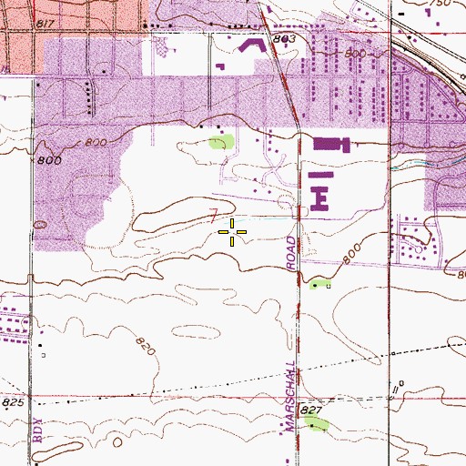Topographic Map of Crossroads Center Shopping Center, MN