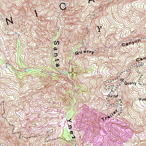 Topographic Map of Quarry Canyon, CA