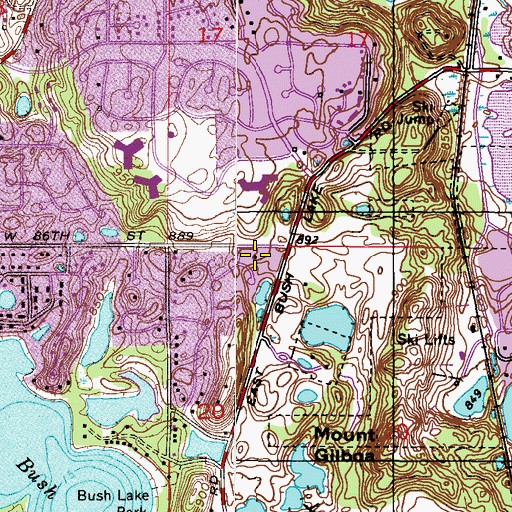 Topographic Map of Peace Lutheran Church, MN