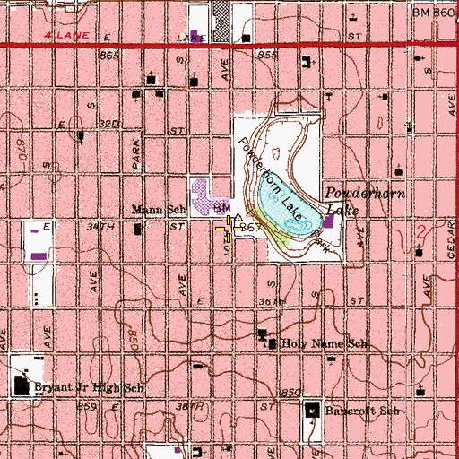 Topographic Map of Proverbs Christian Fellowship Church, MN