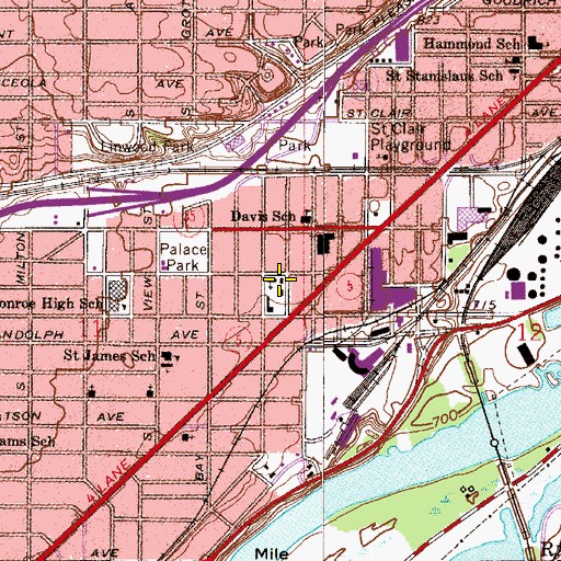 Topographic Map of Saint Francis de Sales Convent, MN