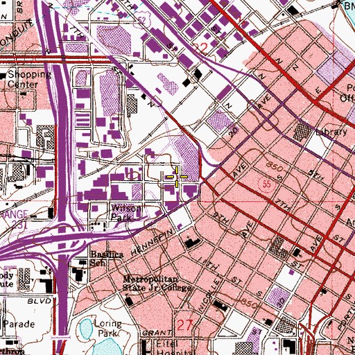 Topographic Map of Salvation Army, MN