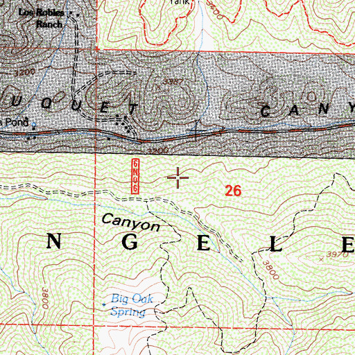 Topographic Map of R and H Trail, CA
