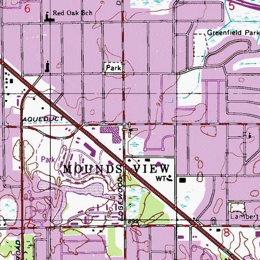 Topographic Map of Sunrise United Methodist Church, MN