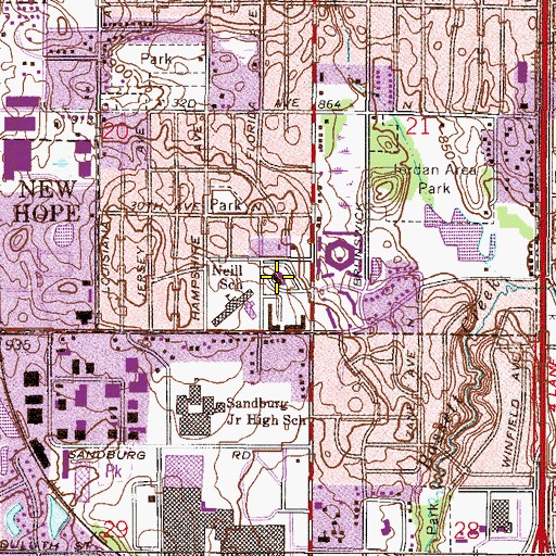 Topographic Map of The Church of Jesus Christ of Latter Day Saints, MN