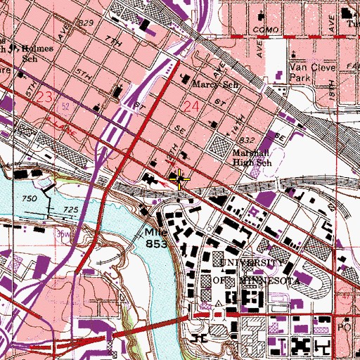 Topographic Map of The Church of Jesus Christ of Latter Day Saints, MN