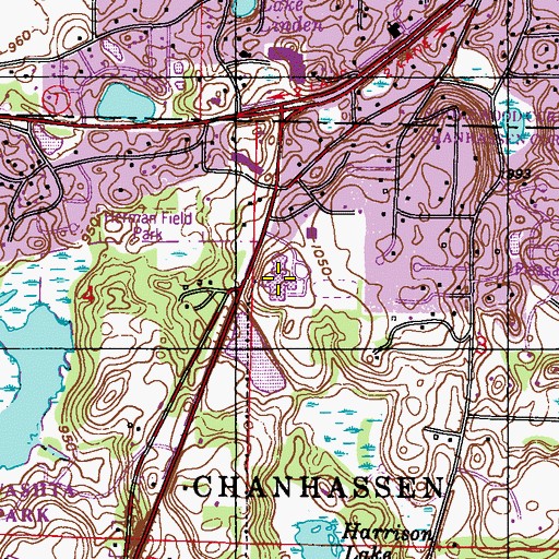 Topographic Map of Minnetonka West Middle School, MN