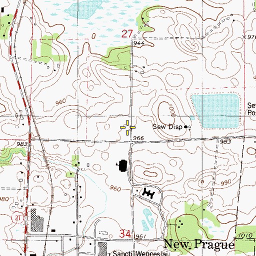 Topographic Map of New Prague Primary Elementary School, MN
