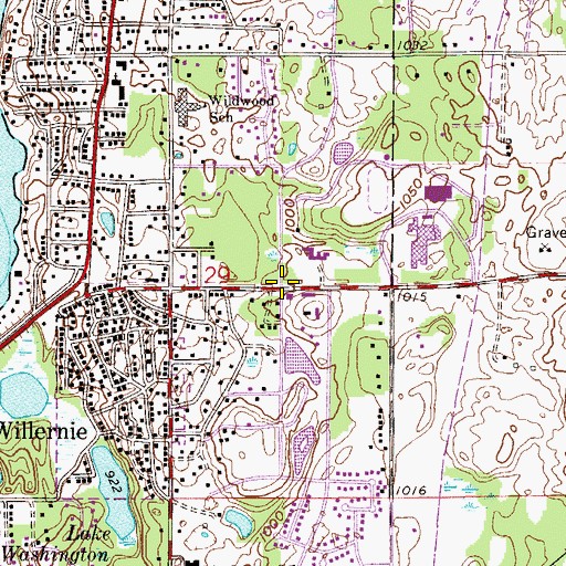 Topographic Map of Saint Andrews School, MN