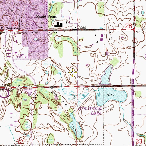 Topographic Map of Skyview Middle School, MN