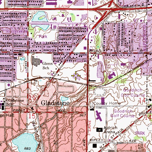 Topographic Map of Sobriety High School, MN