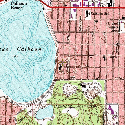 Topographic Map of Solon Junior Academy, MN