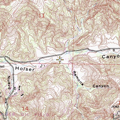 Topographic Map of Ramona Canyon, CA
