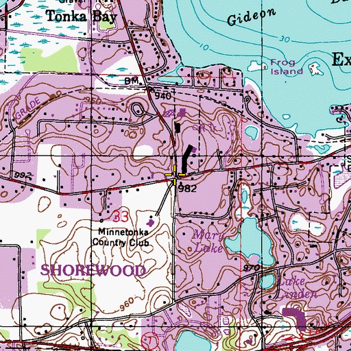 Topographic Map of Smithtown Crossing Shopping Center, MN