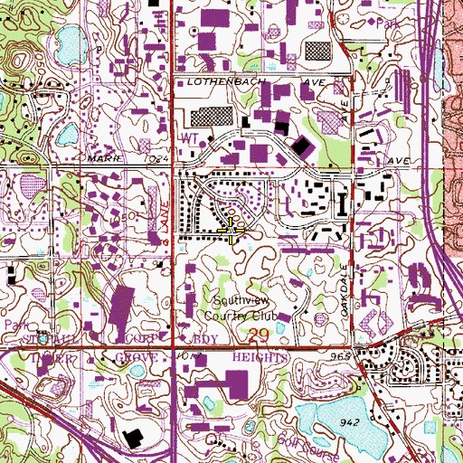 Topographic Map of South Robert Plaza Shopping Center, MN