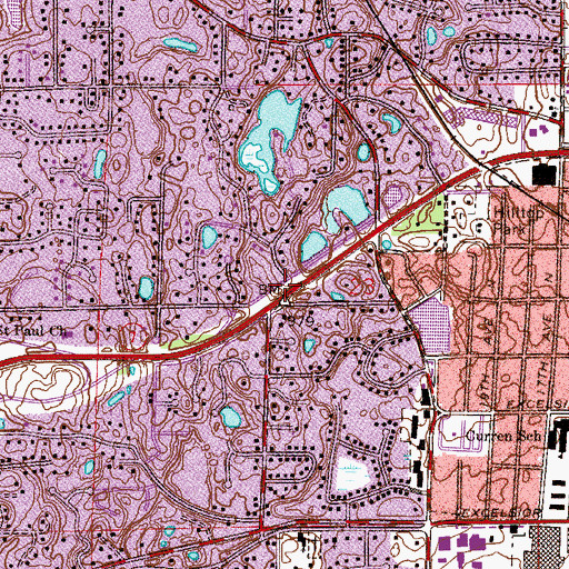 Topographic Map of Suntime Shopping Center, MN