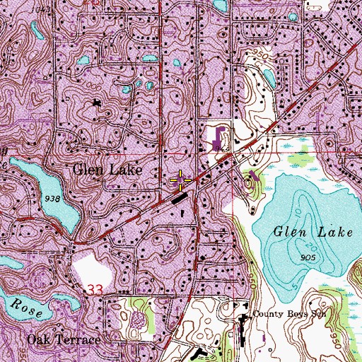 Topographic Map of Minnetonka Post Office, MN