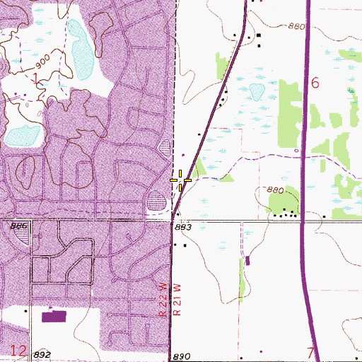 Topographic Map of Bab UlIlm Islamic School, MN