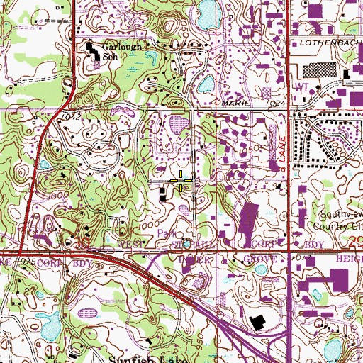 Topographic Map of Crown of Life School, MN