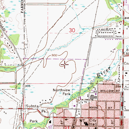 Topographic Map of Farmington East Middle School, MN