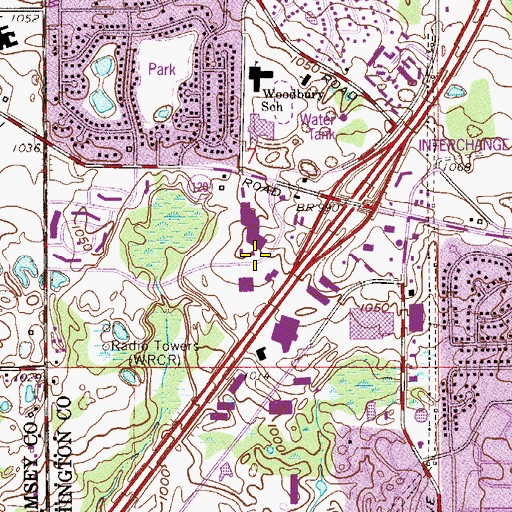 Topographic Map of Footprints Academy, MN