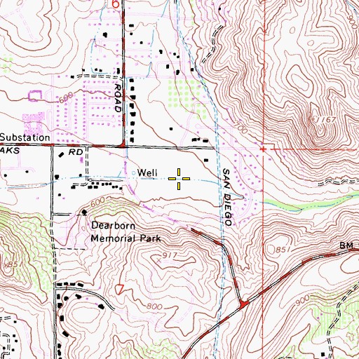 Topographic Map of Rattlesnake Canyon, CA