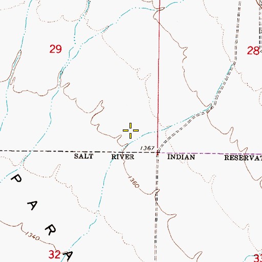 Topographic Map of Continental Village, AZ