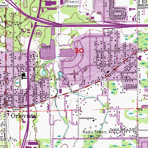 Topographic Map of Spirit-Filled Praise and Worship Church, FL