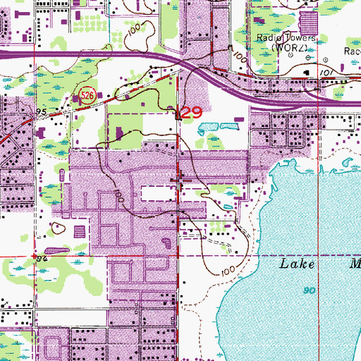 Topographic Map of True Deliverance Center, FL