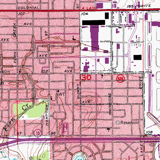 Topographic Map of Faith Christian University, FL