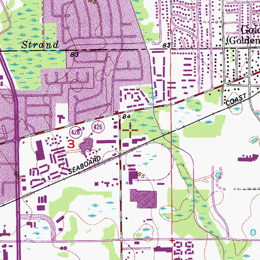 Topographic Map of Aloma Square Shopping Center, FL