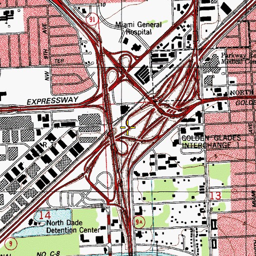 Topographic Map of interchange 12C, FL