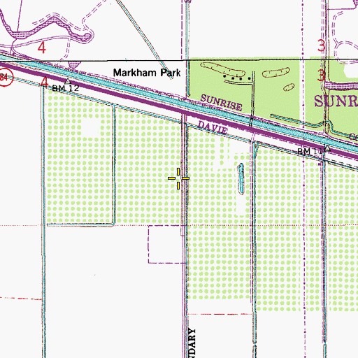 Topographic Map of Interchange 19, FL