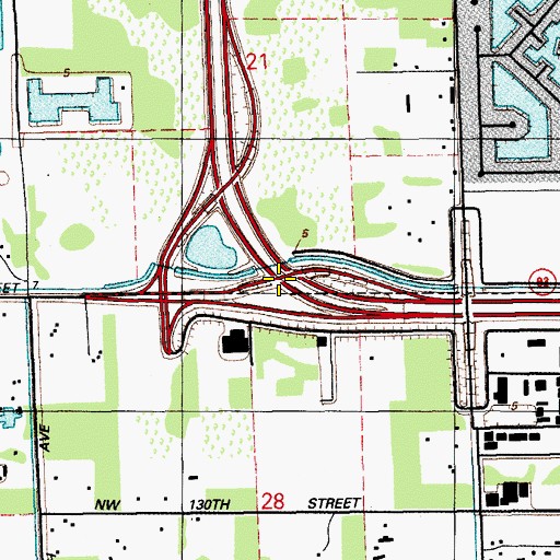Topographic Map of Interchange 2, FL
