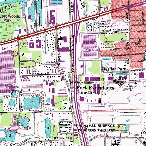 Topographic Map of Interchange 24, FL