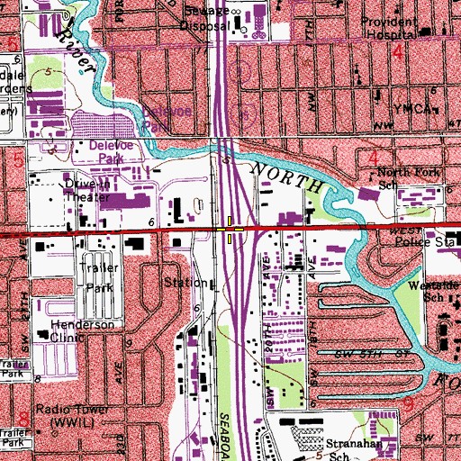 Topographic Map of Interchange 27, FL