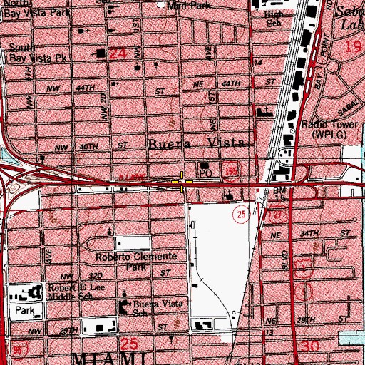 Topographic Map of Interchange 2A, FL