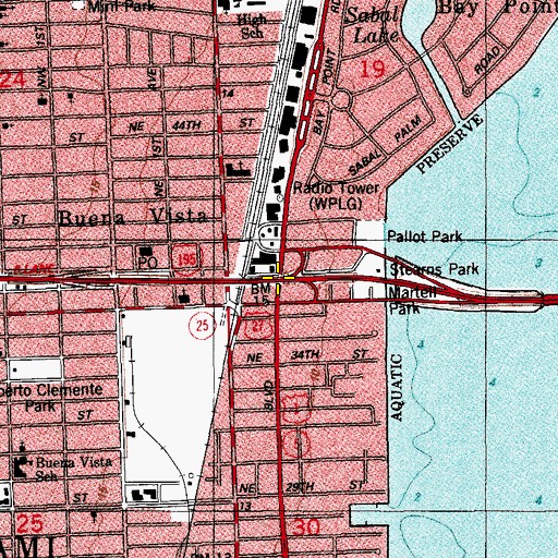 Topographic Map of Interchange 2B, FL