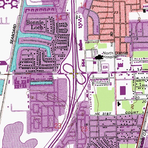 Topographic Map of Interchange 39, FL