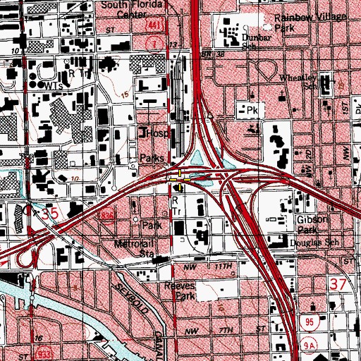 Topographic Map of Interchange 3A, FL