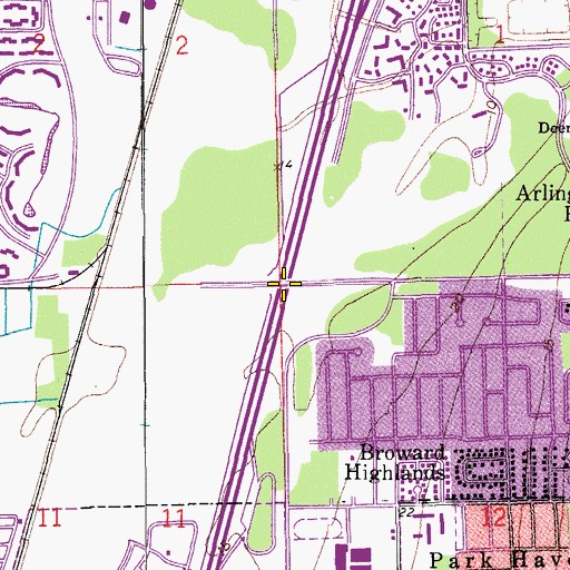 Topographic Map of Interchange 41, FL
