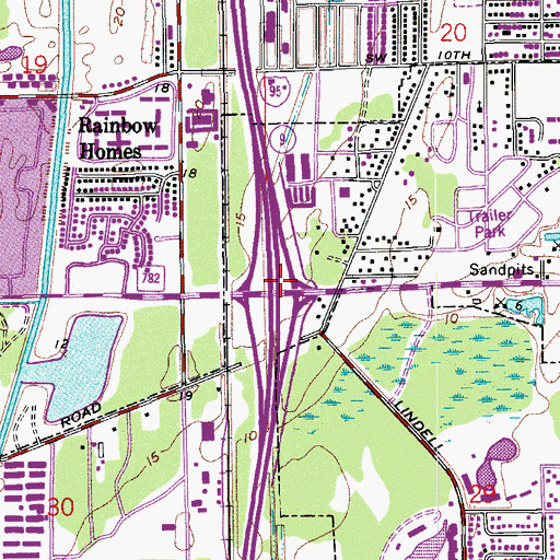 Topographic Map of Interchange 51, FL