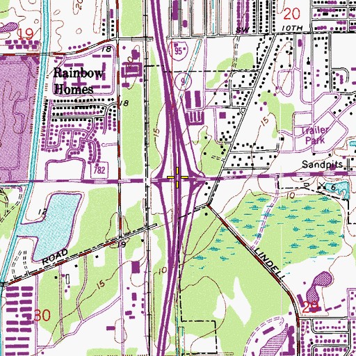 Topographic Map of Interchange 51, FL