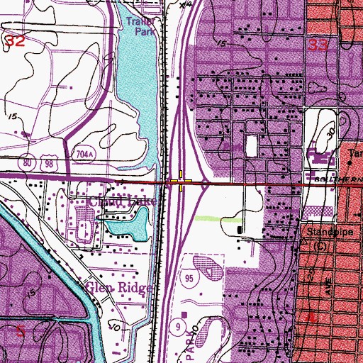 Topographic Map of Interchange 68, FL