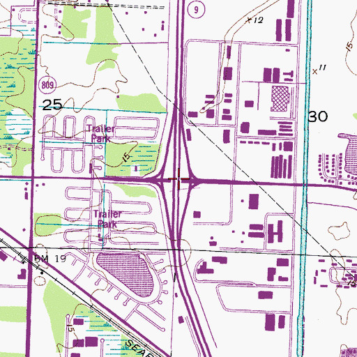 Topographic Map of Interchange 76, FL