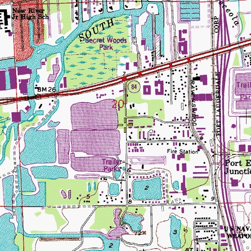 Topographic Map of Interchange 9, FL